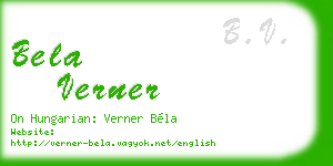 bela verner business card